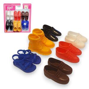 1997 Vintage Mattel Ken Barbie Little Extras Cool Shoes Complete Set 67036-84